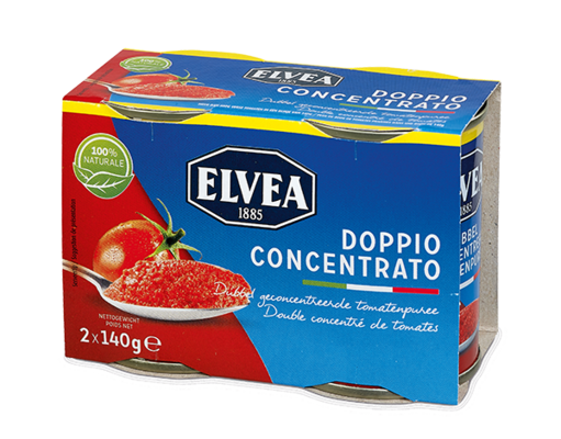 Doppio Concentrato - Elvea Double concentrated tomato paste 2 x 140 g